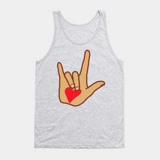 Sign Language Symbol I Love You Tank Top